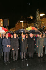 LH-Stv. Michael Schickhofer, Bgm. Siegfried Nagl, der frühere Verteidigungsminister Gerald Klug, LH Hermann Schützenhöfer und Militärkommandant Heinz Zöllner, v.l.