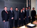 Gruppenbild von links nach rechts (Dr. Kalcher, Dr. Brandl Ing. Mayer, Dr. Stangl, DI Fink, Mag. Stocker, DI Simon, Hawranek)