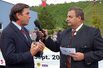 Landeshauptmann Franz Voves beim Interview mit Moderator Dietmar Lederhaas