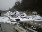 Das Fahrzeugwrack nach dem Löscheinsatz © Franz Roschitz, Land Steiermark