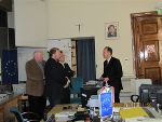 vlnr: Prim Dr. Klaus Pessenbacher, HR Dr. Kurt Kalcher, RR Ing. Gerald Pizzera und der Sicherheit Attaché Special Agent Robert Hartung