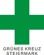 Logo des Rettungsdienstes Grünes Kreuz Steiermark mit Link zur Webseite