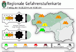 In den Nordstaugebieten (Nordalpen West und Ost sowie Nordabdachung der Niederen Tauern) sowie im Wechselgebiet ist die Lawinengefahr in den Hochlagen auf erheblich angestiegen.