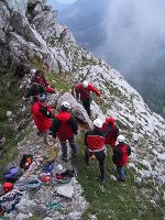 Bergretter üben den Ernstfall
