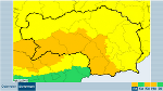 Nach derzeitigen Prognosen bringt eine Kaltfront stürmische Windböen, die 70 bis 90 km/h erreichen können. © ZAMG Nach derzeitigen Prognosen bringt eine Kaltfront stürmische Windböen, die 70 bis 90 km/h erreichen können.