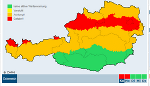 In der Nacht auf den kommenden Montag sowie am Montag selbst sind in weiten Teilen der Steiermark heftige Sturmböen zu erwarten