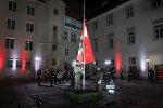 Die Flaggenparade 2020 im Grazer Burghof. © Bilder: Land Steiermark/Jesse Streibl; Verwendung bei Quellenangabe honorarfrei