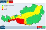 Aktuelle Wetterwarnung der ZAMG © ZAMG