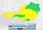 Durch die Gewitter der letzten Nacht kann der Boden zum Teil weniger Regen aufnehmen und die Gefahr von lokalen Überflutungen und Vermurungen ist erhöht.