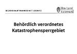 Beispiel: Bezirkshauptmannschaft Leibnitz verordnet Sperrgebiete